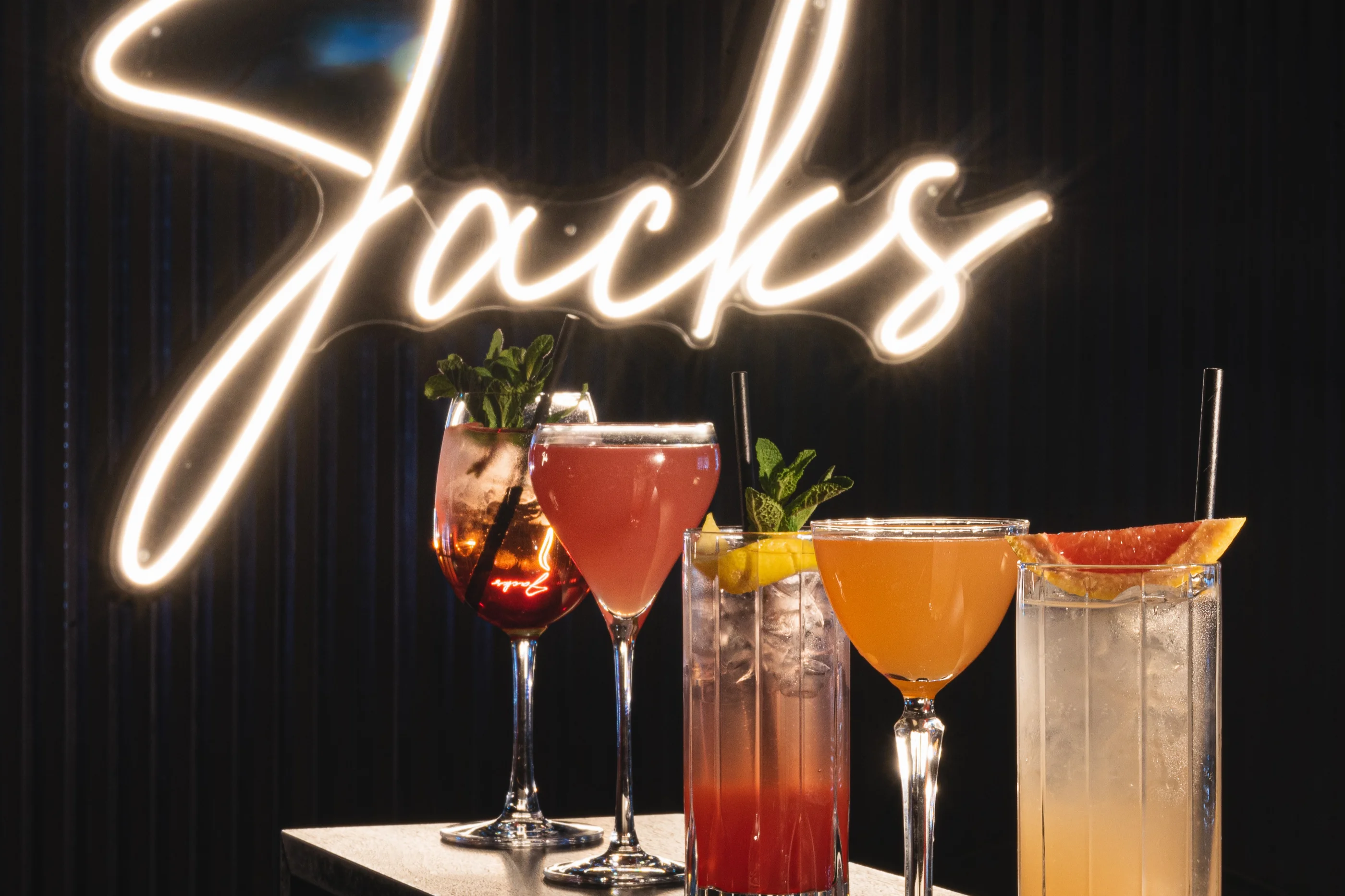 Drinks at Jacks Bar Menu